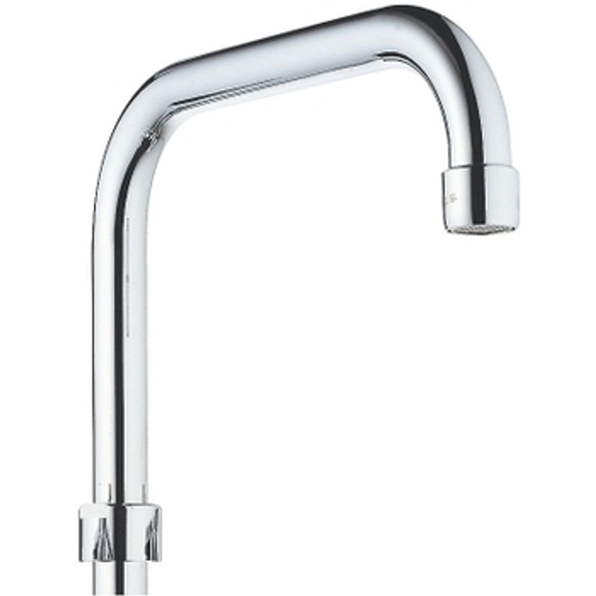 Børma Standard, U-tud, krom, 22 mm luftblander, 3/4` omløber, svingbar, 200 mm tudfremspring