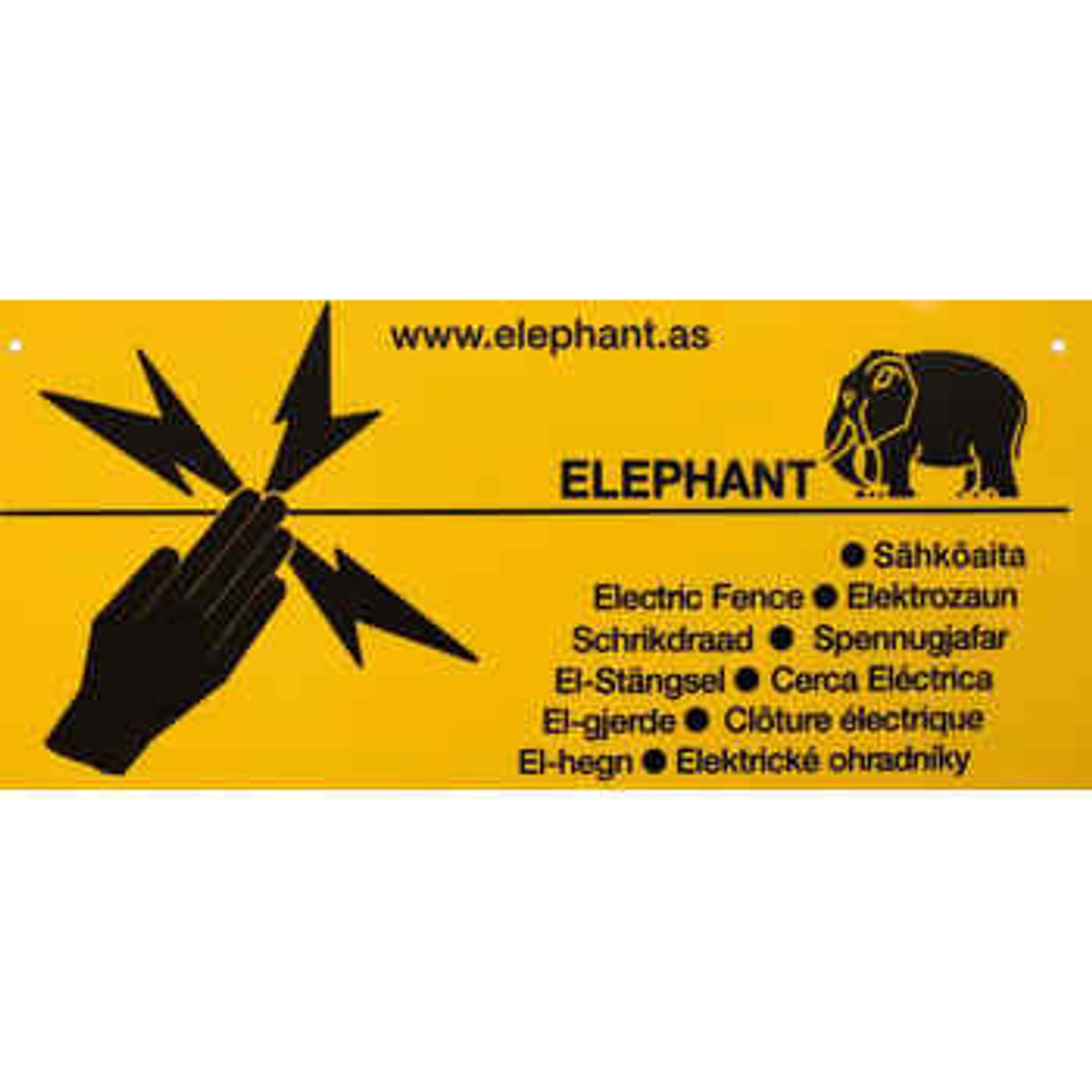 Elephant El-hegn advarselsskilt