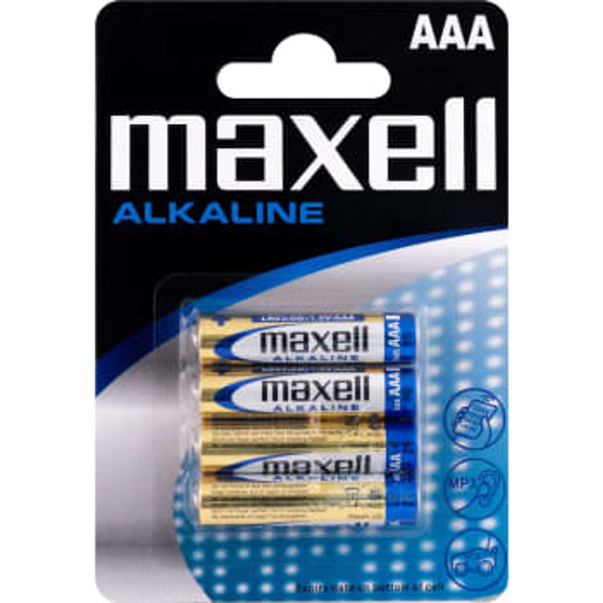 Maxell alkaline AAA/LR03 batteri, 4 stk.