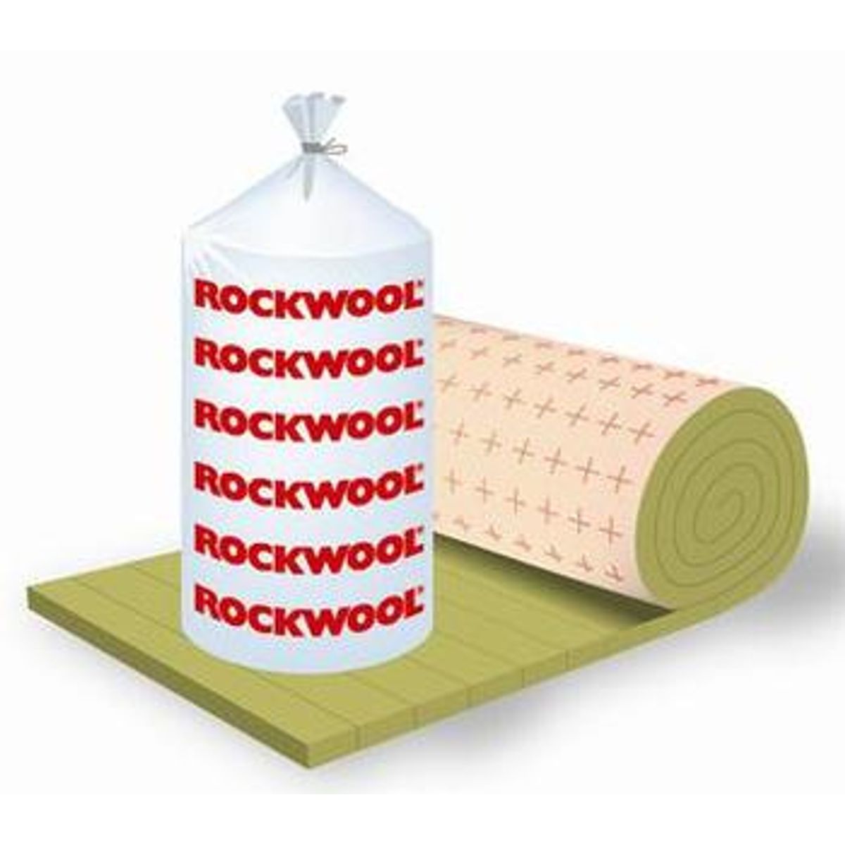 30 mm Rockwool lamelmåtte, alu-folie 1 x 8 meter