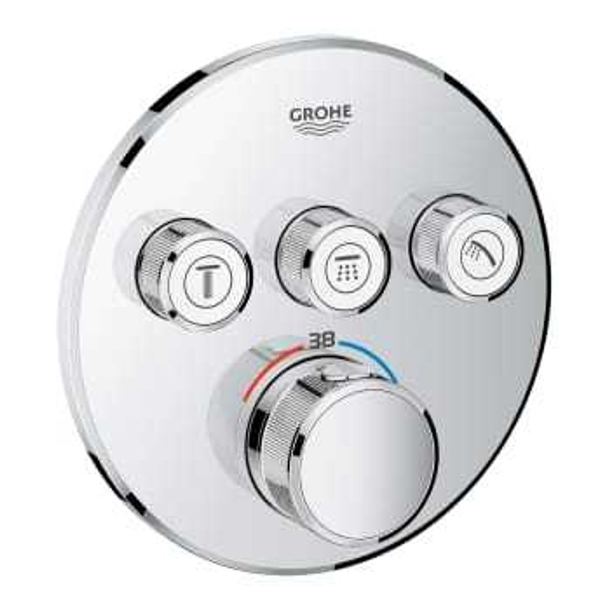 Grohe Grohtherm SmartControl Termostat til indbygning med 3 ventiler