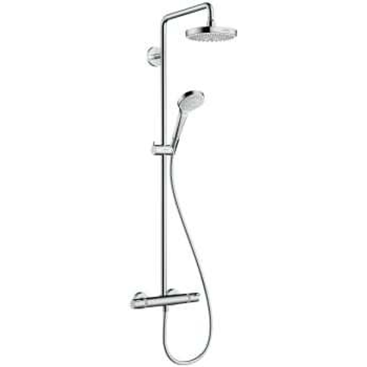 Hansgrohe Croma Select S 180 2jet Showerpipe krom/hvid