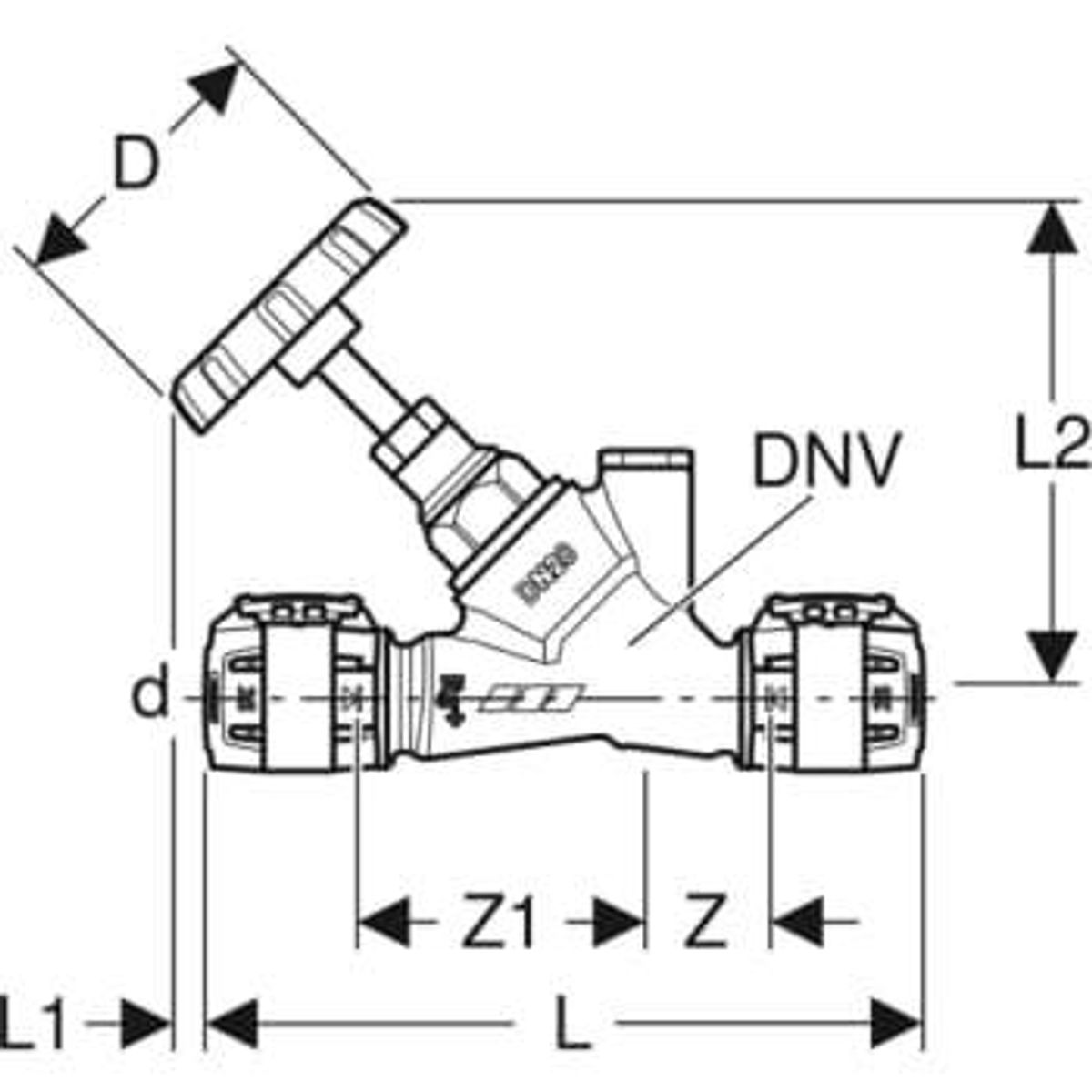 Geb afsp&aelig;rringsventil 40mm m/h