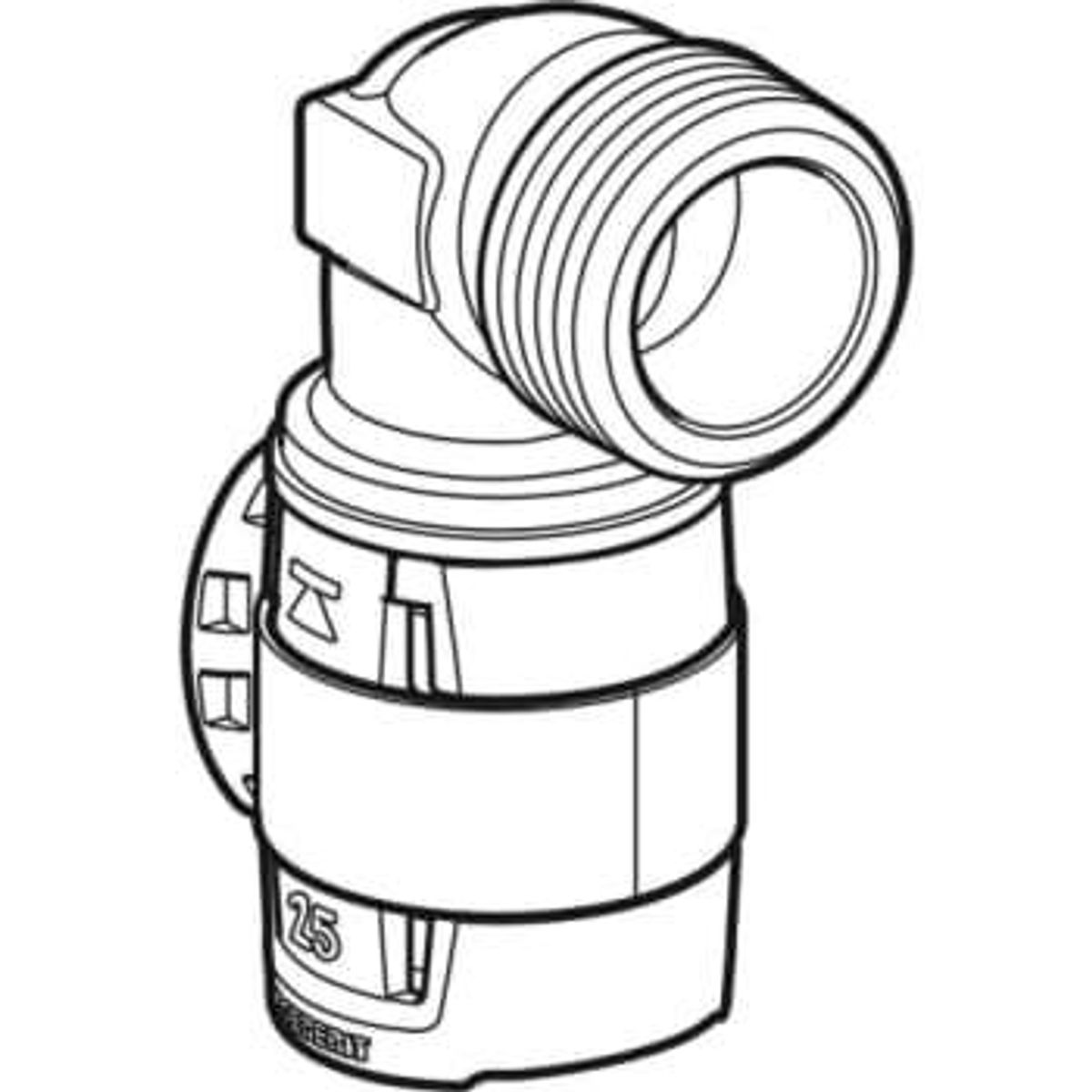 Geb b&oslash;jning 90 ° 50mmx1 1/2 np (2 stk)