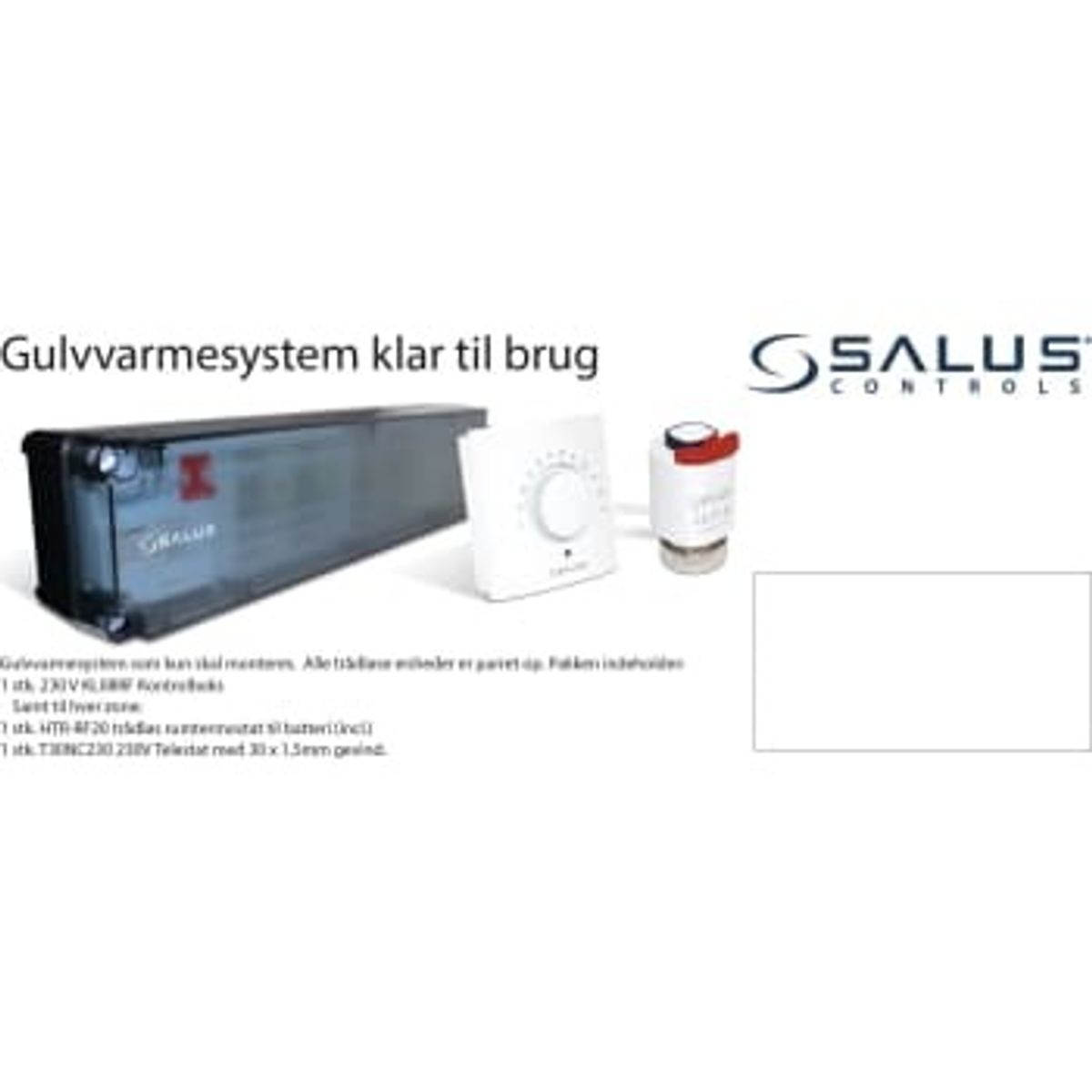 Salus 4-zoner gulvvarmesystem parret og klar til brug