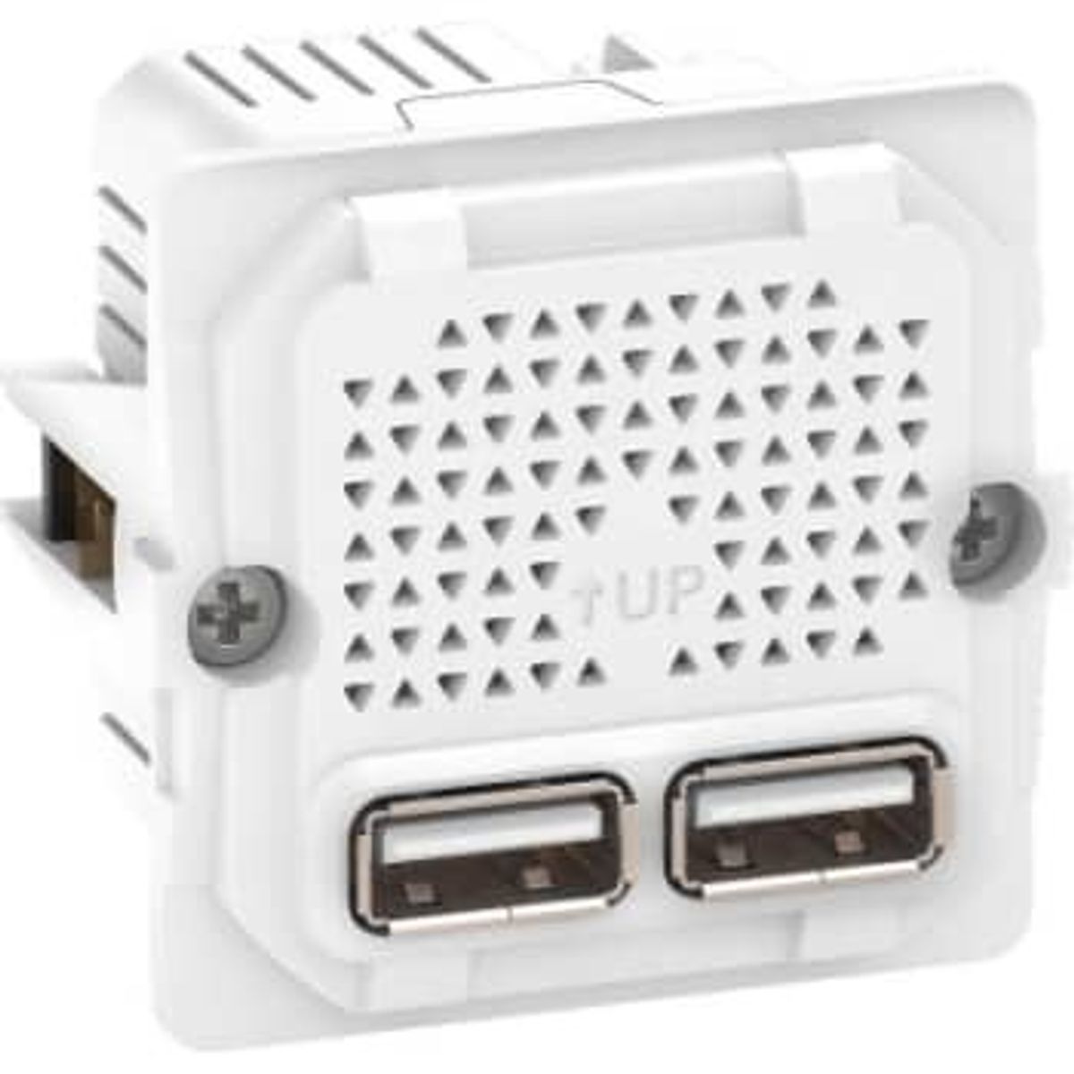 LK FUGA Fuga 2 x USB lader type A, 2,1A, 1 modul, uden afdækning