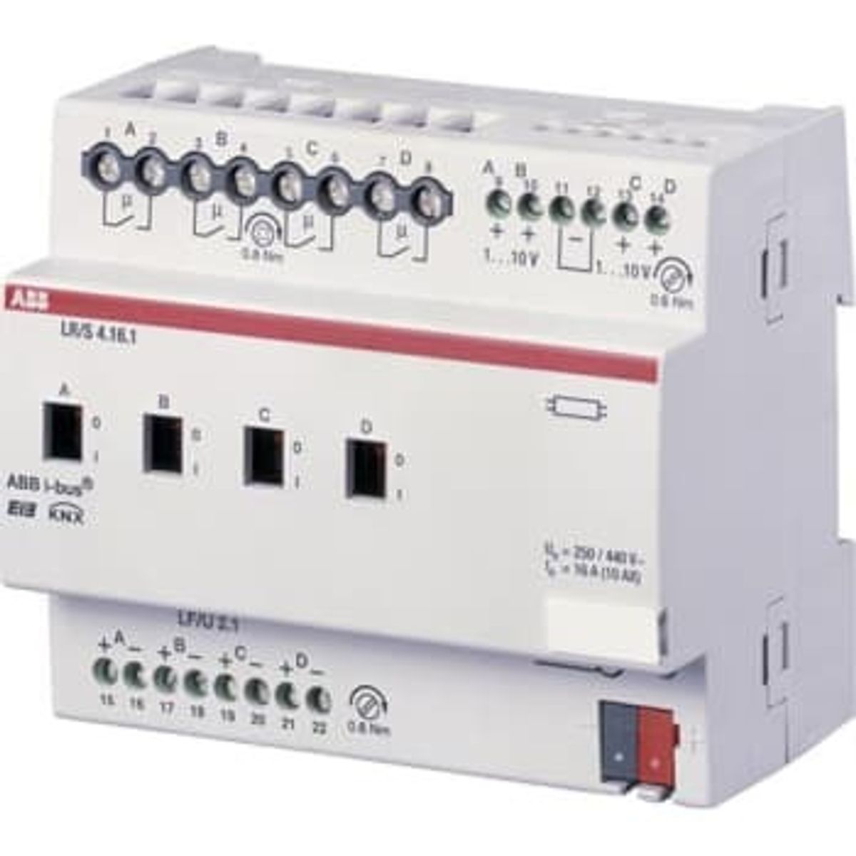 ABB KNX 1-10V Lysreguleringsaktuator 4 Kanal 16A mdrc LR/S4.16.1