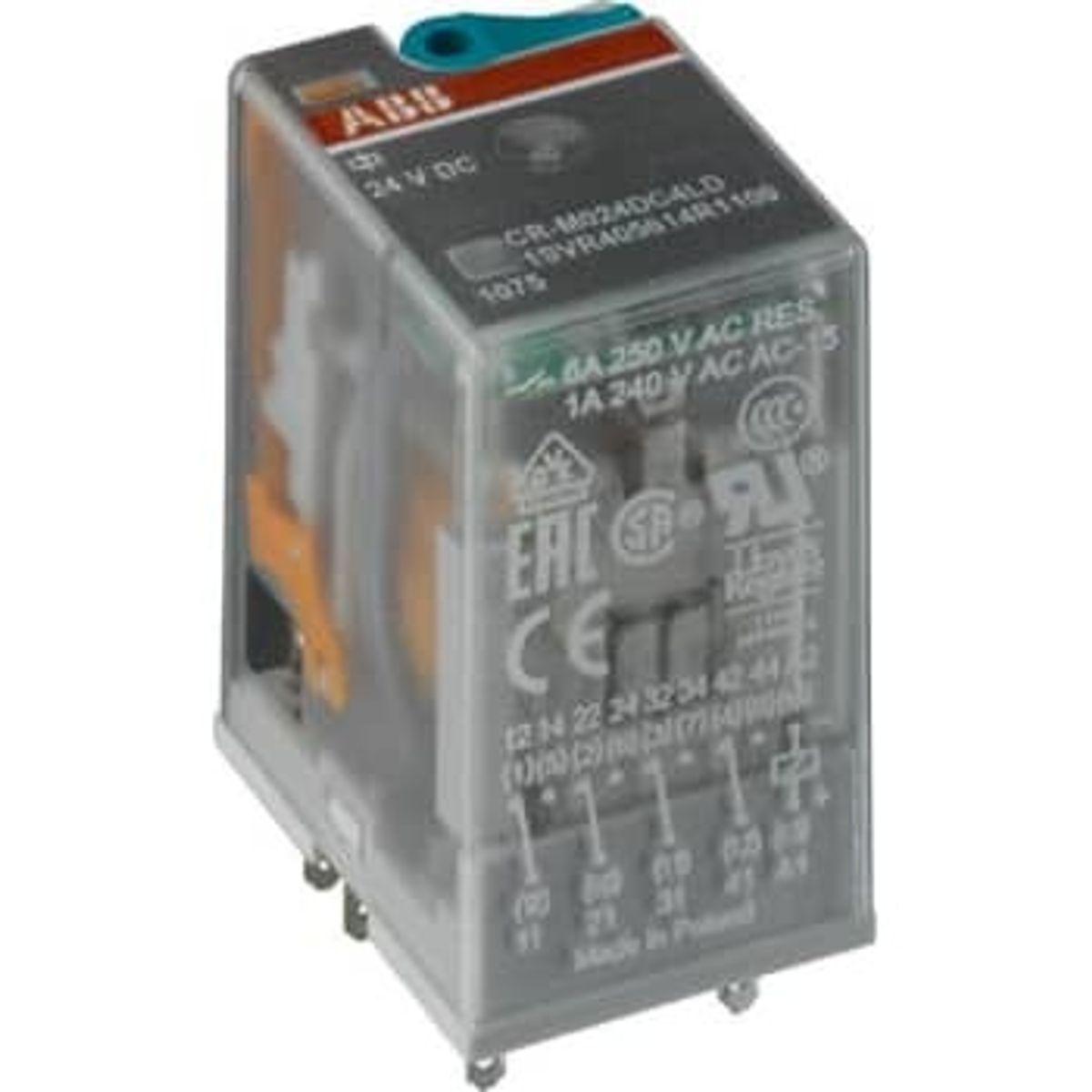 ABB Rel&aelig; cr-m024dc4l 4p dc m/led (10 stk)