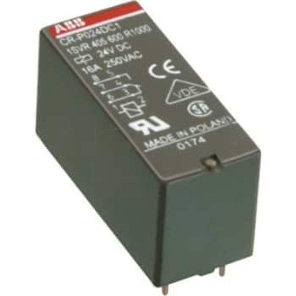 ABB Rel&aelig; cr-p230ac2 2p 230v (10 stk)