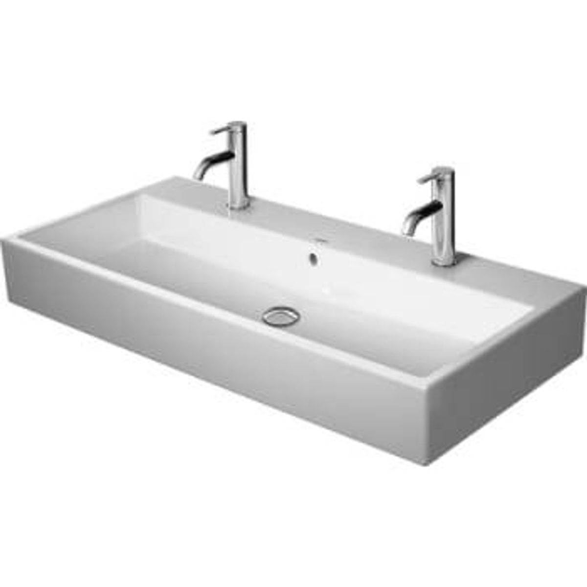 Duravit vero air vask 100x47cm med 2 hanehuller og wondergliss