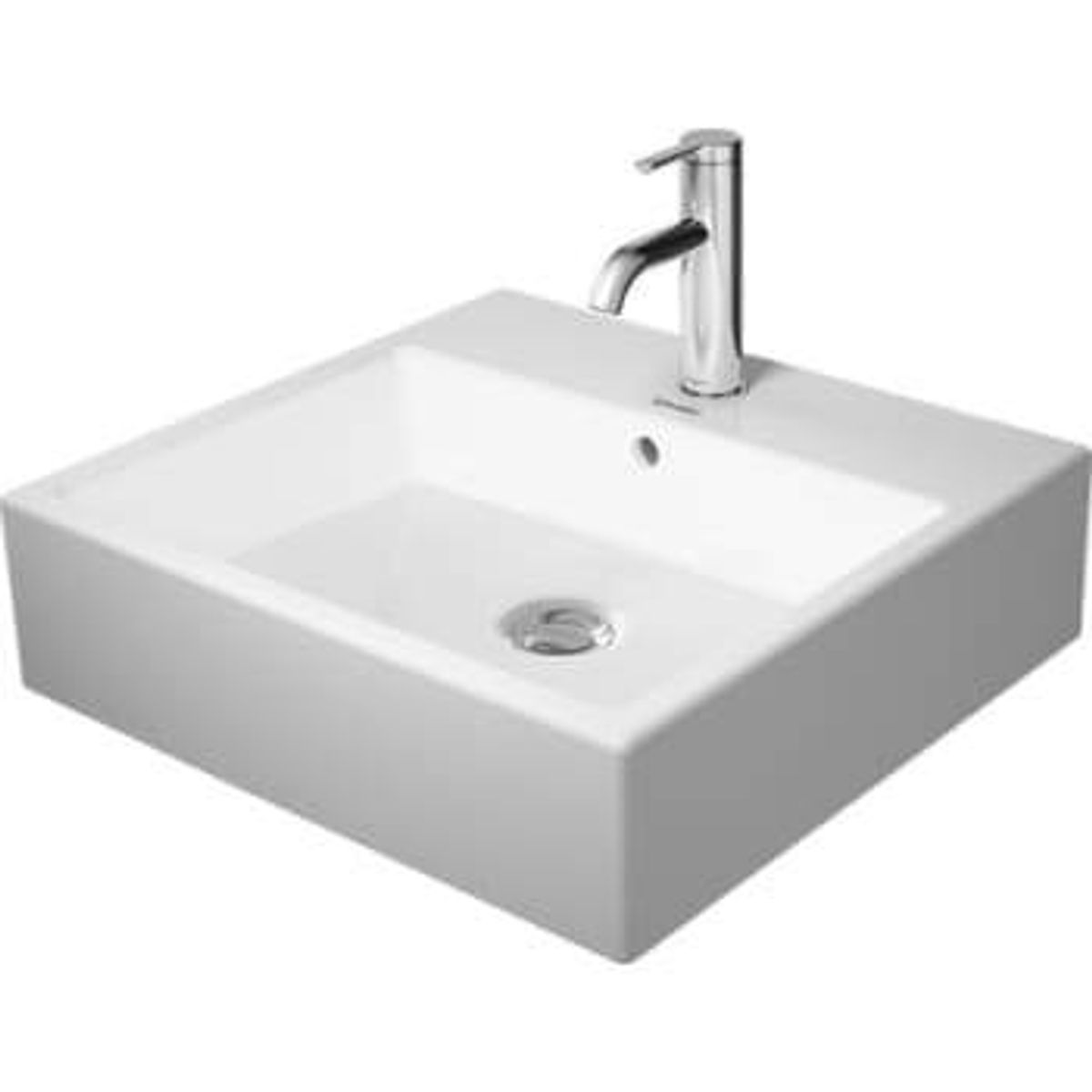 Duravit vero air vask 50x47cm uden hanehul med overløb, wondergliss