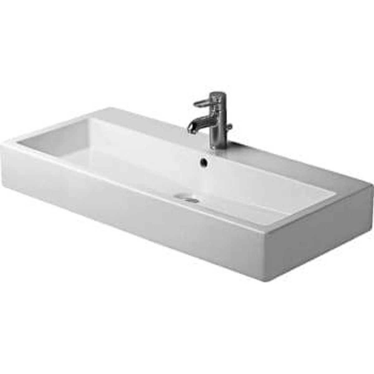 Duravit Vero vask 100 cm med hanehul og wondergliss