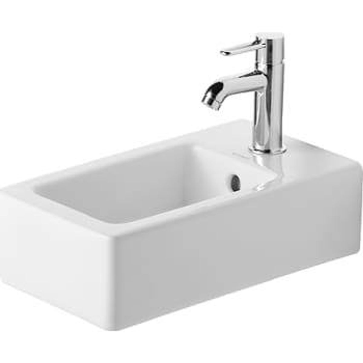 Duravit Vero vask 25 cm med hanehul og wondergliss