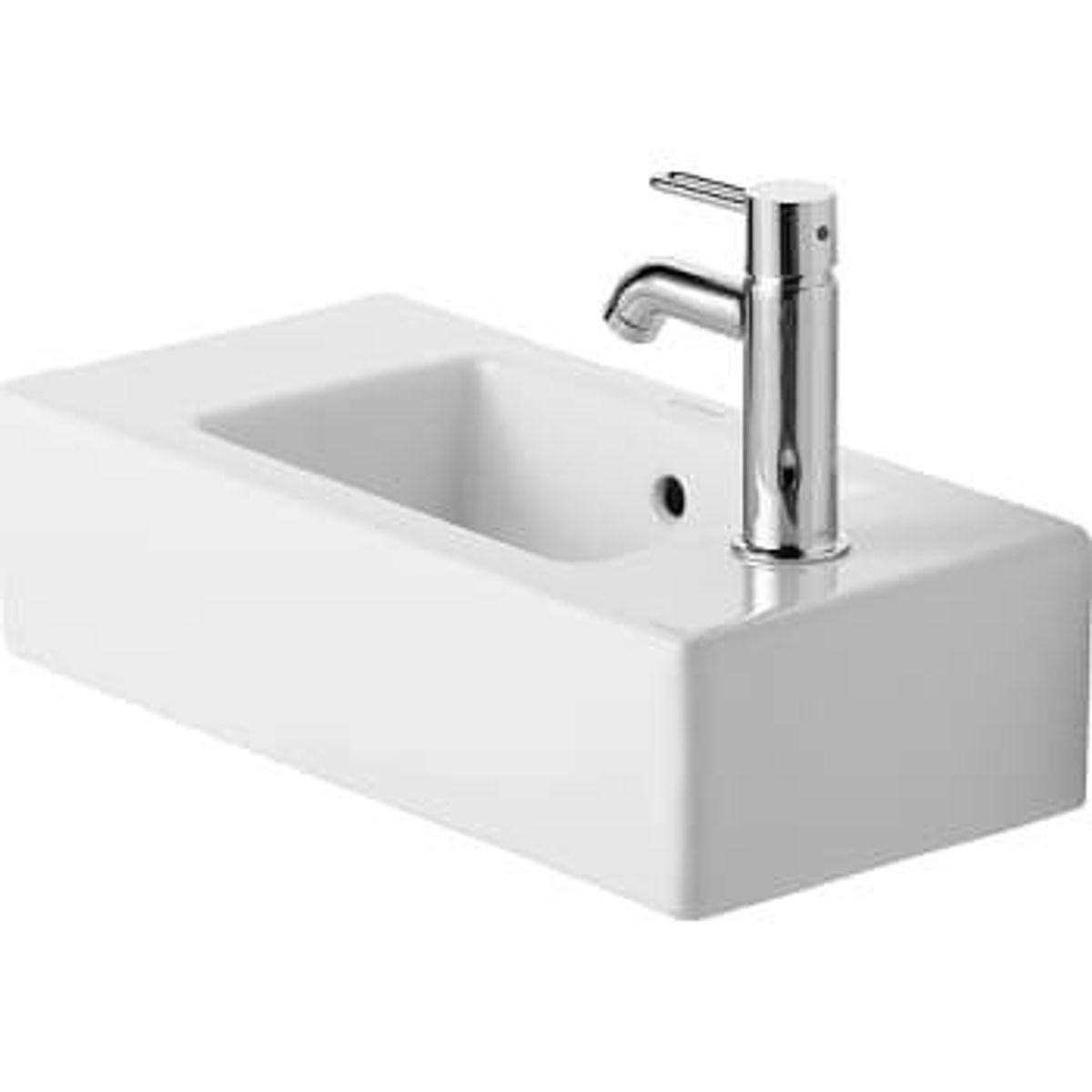 Duravit Vero vask 50 x 25 cm med hanehul i højre side