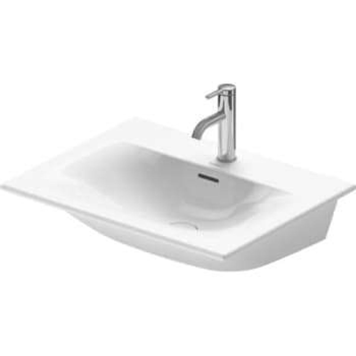 Duravit Viu vask 63x49cm med hanehul og WonderGliss