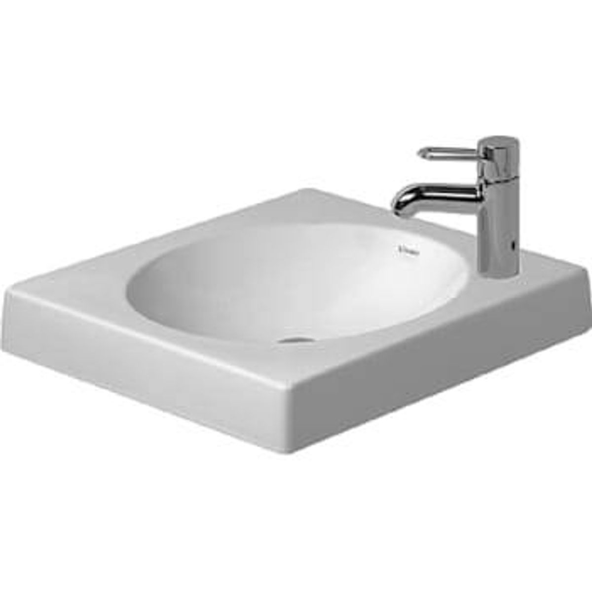 Duravit Architec håndvask 50 cm til bord uden overløb, hanehul venstre,