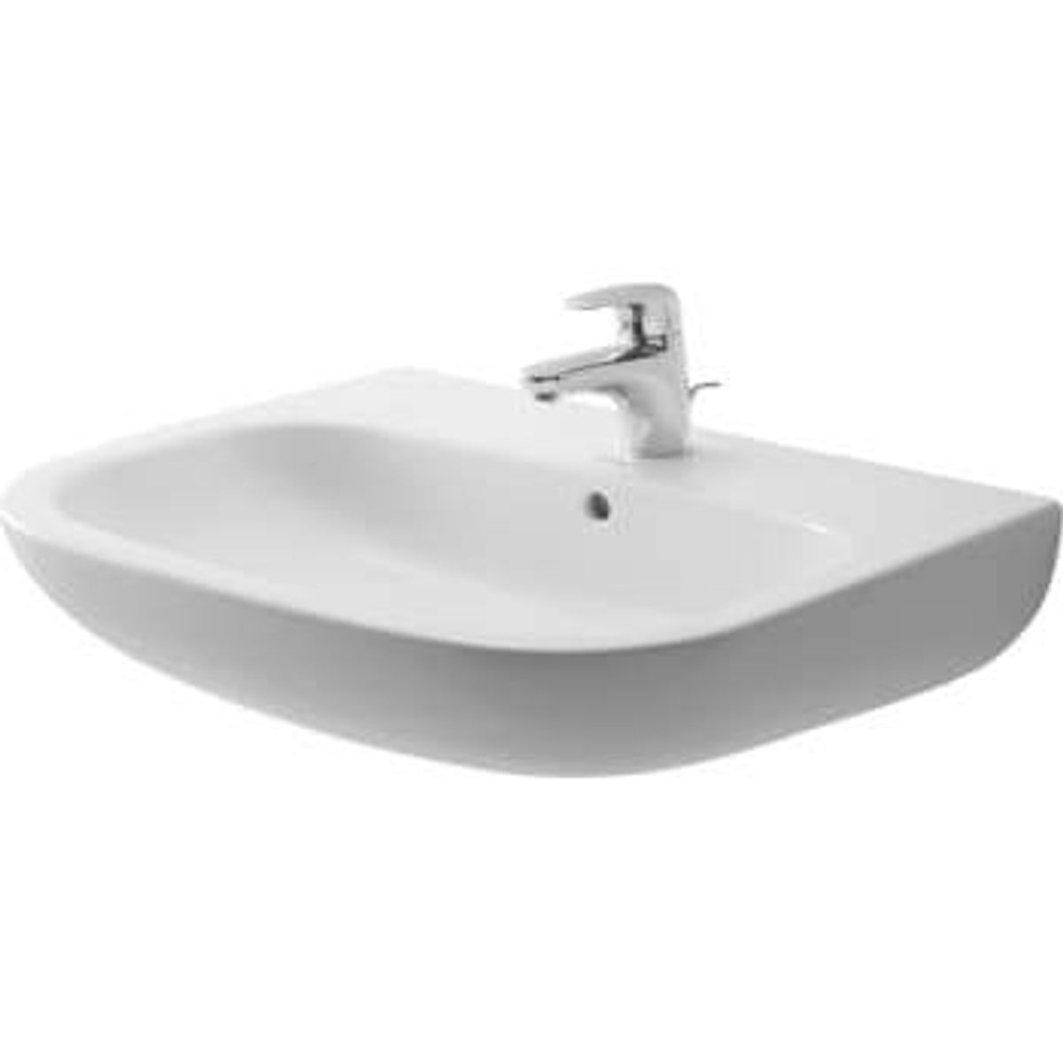 Duravit D-code vask 65cm med hanehul