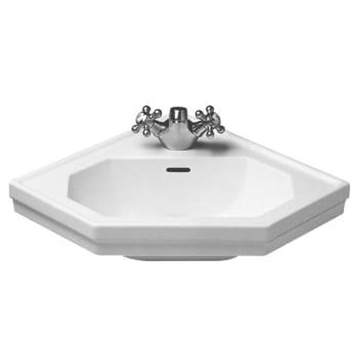 Duravit 1930 serien vask 60 cm hjørnemodel