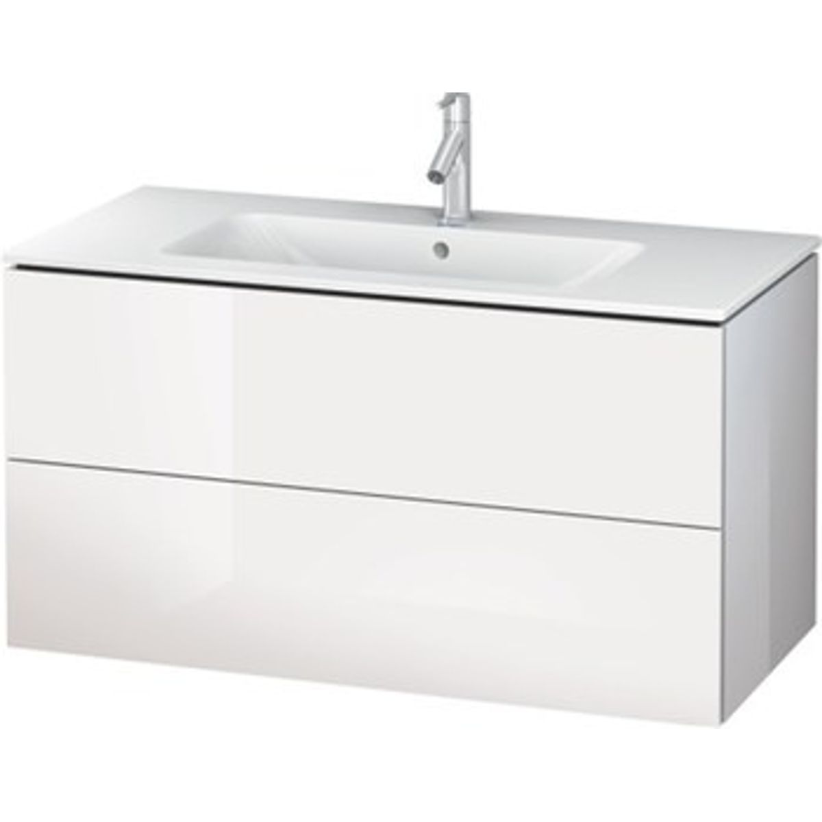 Duravit L-Cube vaskeskab 102x48,1cm, 2 skuffer, hvid højglans