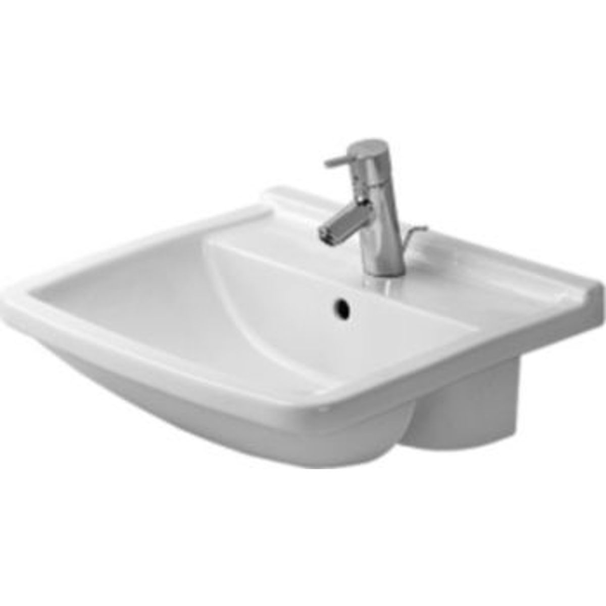 Duravit Starck 3 vask til halv nedfældning 55 cm med hanehul