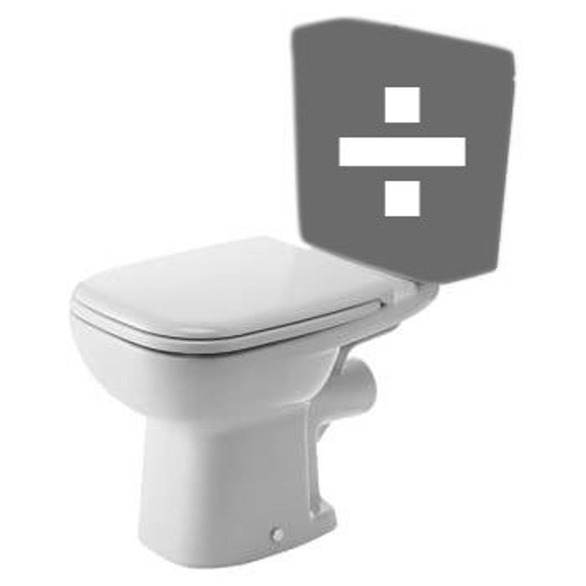 Duravit D-code toilet med P-lås, eksklusiv cisterne & sæde