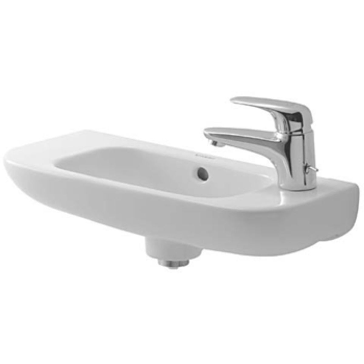 Duravit D-code vask 50 cm hanehul højre