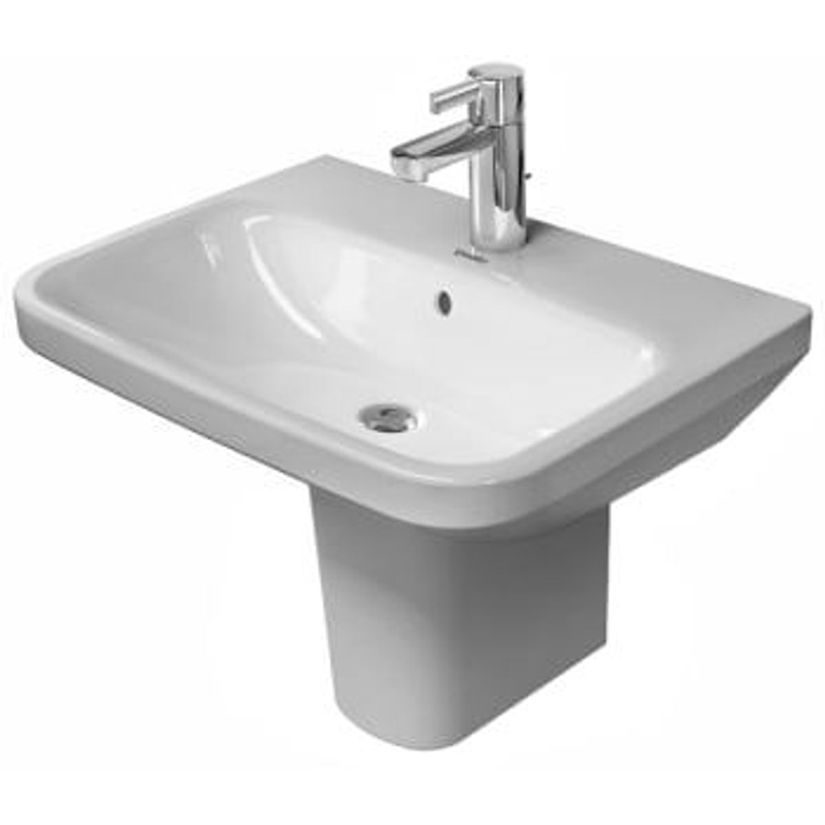 Duravit Durastyle vask 60 x 44 cm til væg med hanehul