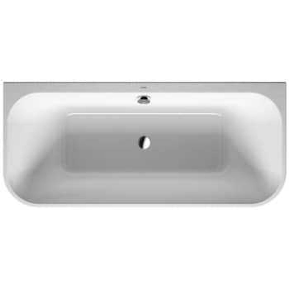 Duravit Happy d.2 badekar 180 x 80 cm med tilpasset akrylpanel, b-t-w