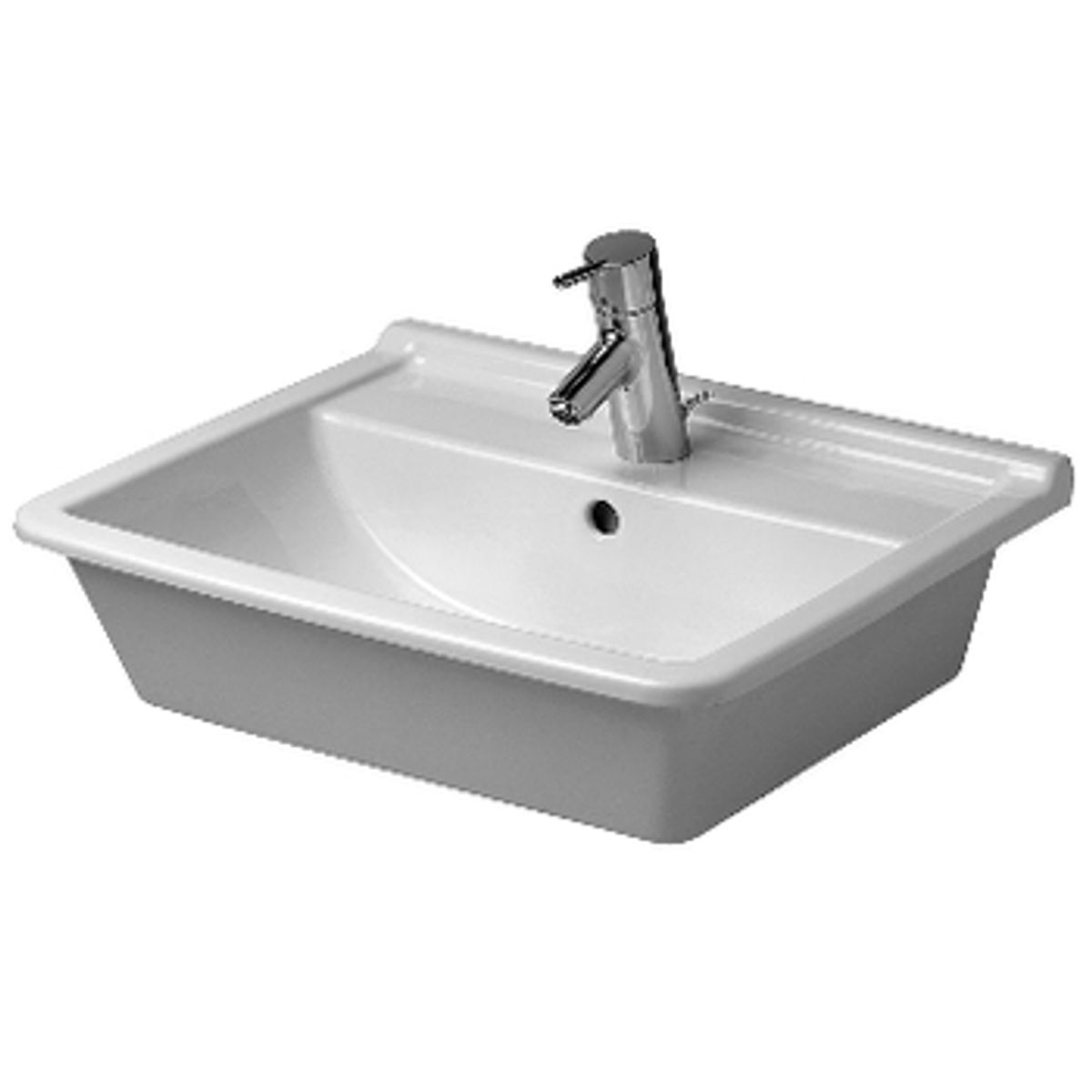 Duravit Starck 3 håndvask 56x46cm hvid, til nedfældning