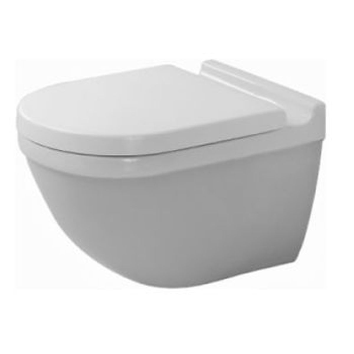 Duravit Starck 3 væghængt toilet 360 x 540 mm skjult montering med wondergliss