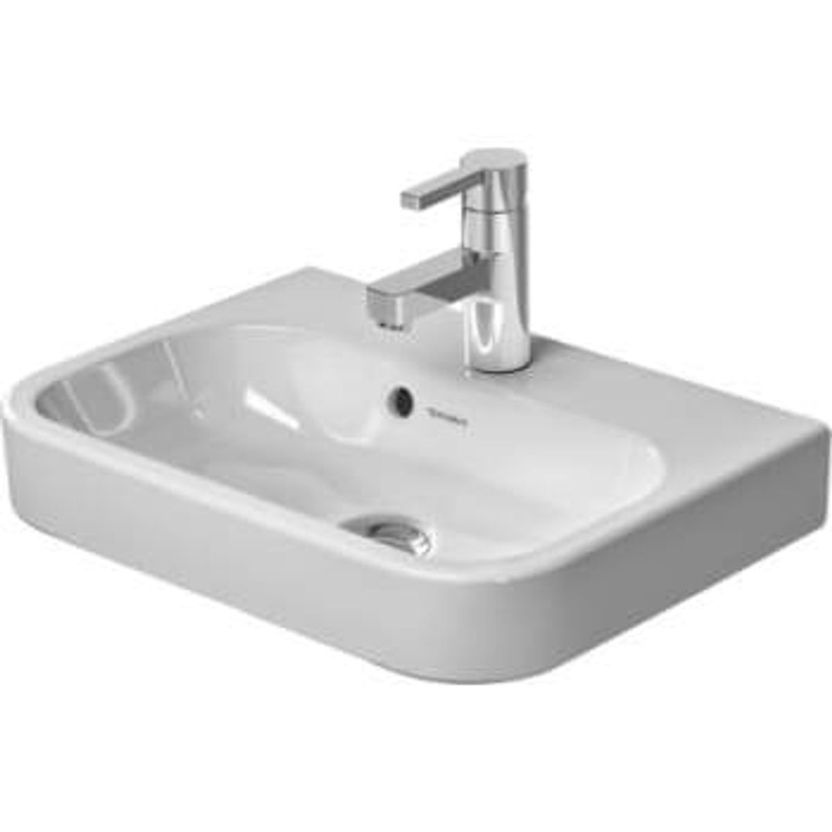 Duravit Happy D.2 vask 50 x 36 cm med hanehul og overløb