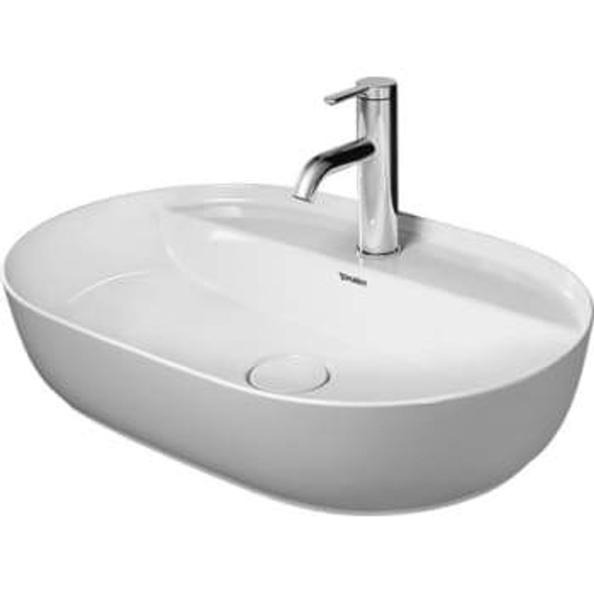 Duravit Luv bowle 60x40cm med hanehul og wondergliss uden overløb