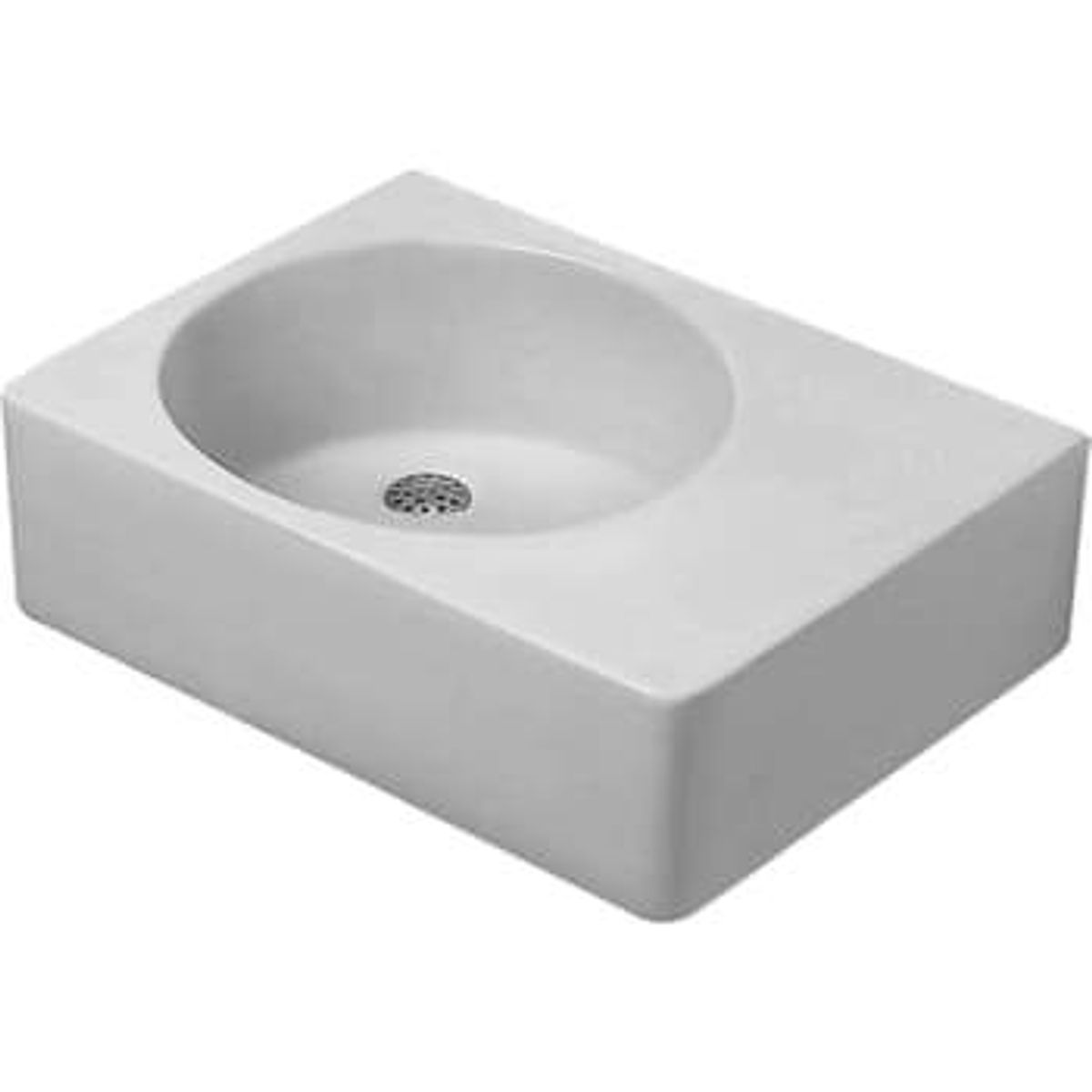 Duravit Scola vask 60 cm vask i venstre side, med forlokket hanehul