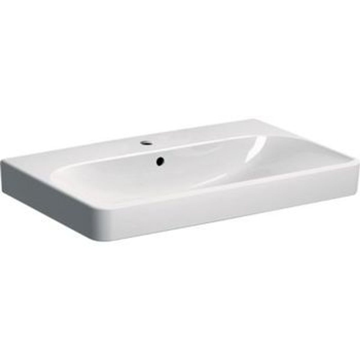 Geberit smyle square vask 75x48cm, hvid