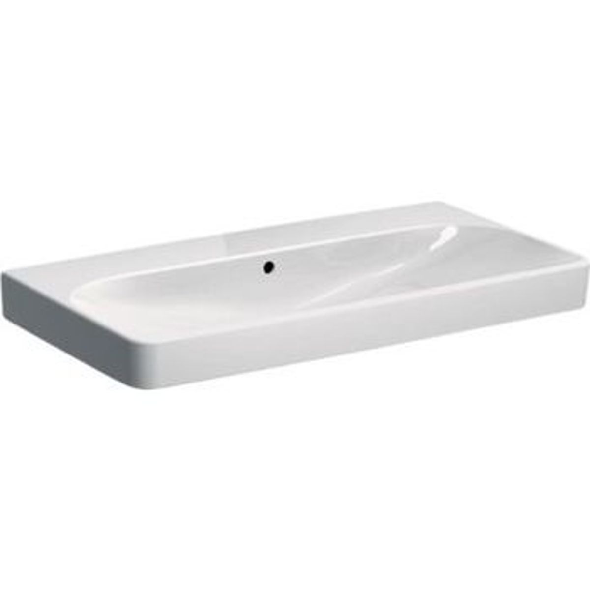 Geberit smyle square vask 90x48cm, hvid kt