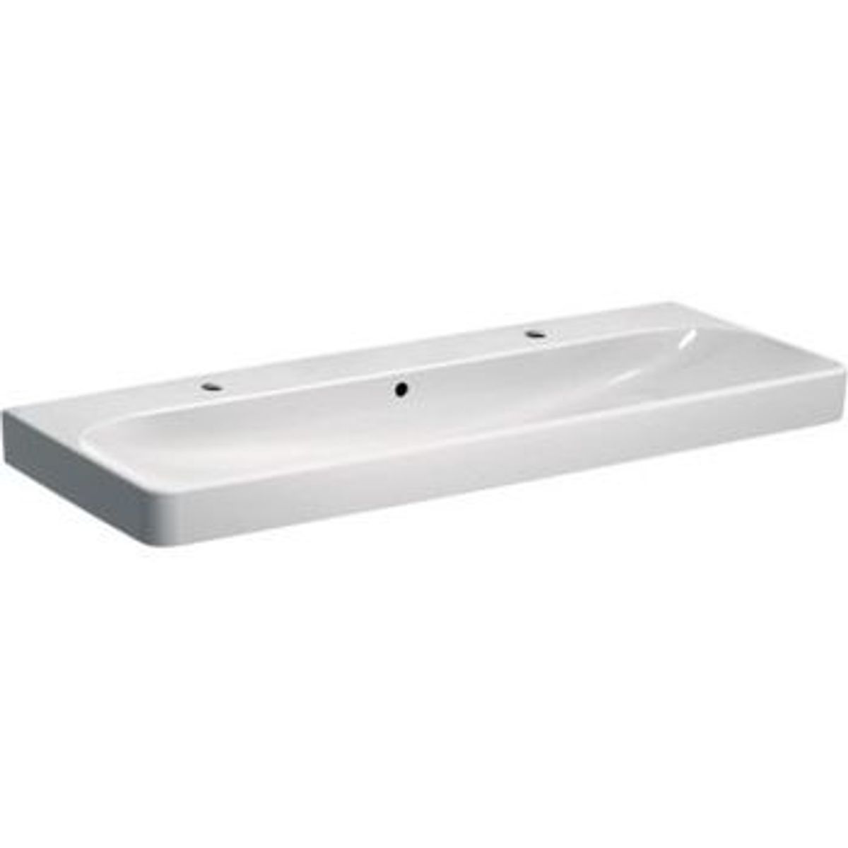 Geberit smyle square vask 120x48cm, hvid