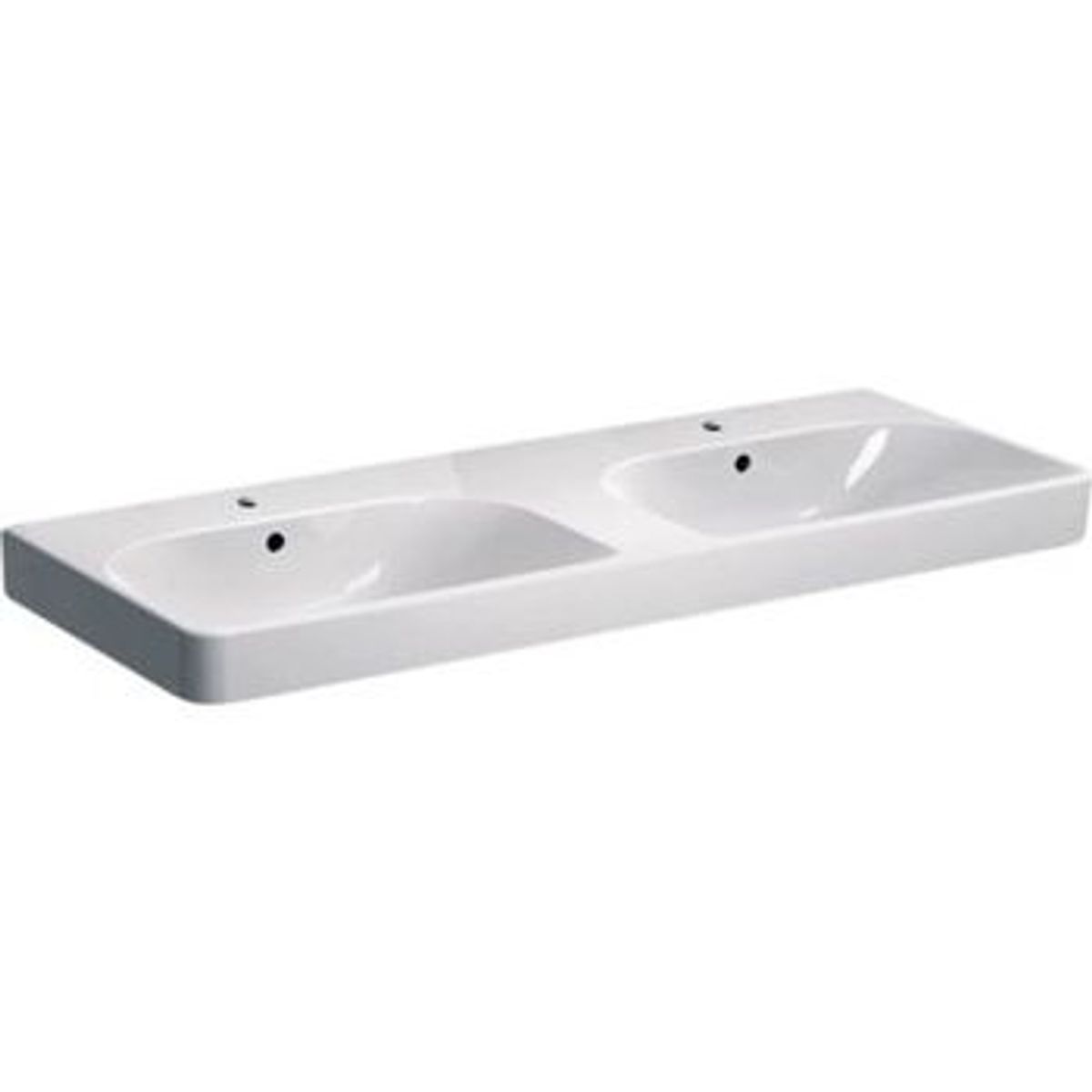 Geberit smyle square dobb.vask 120x48cm, hvid kt