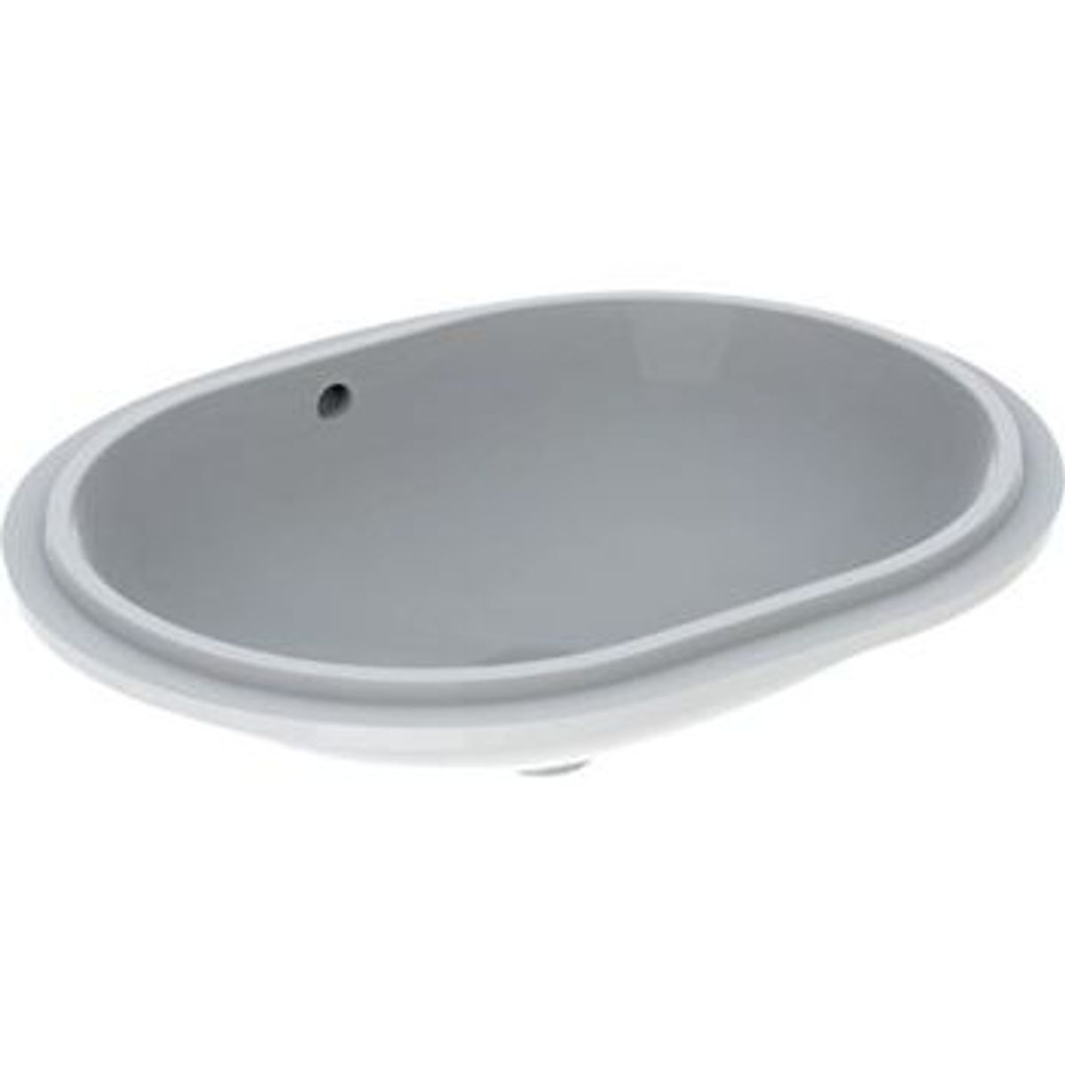 Geberit variform vask underl. elip 55x46cm, hvid