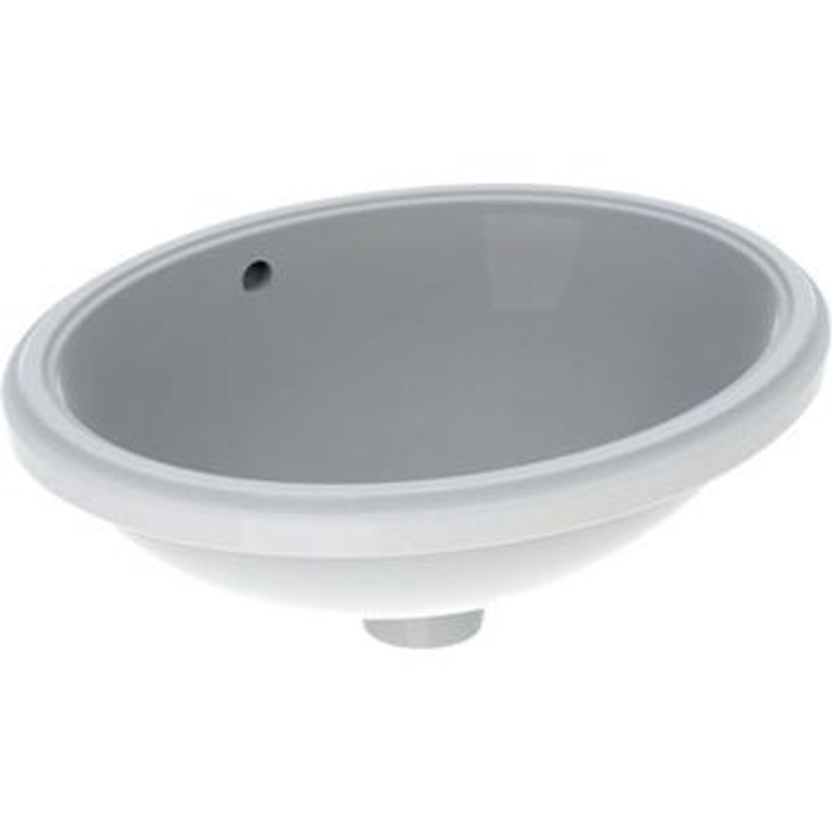 Geberit variform vask underl. oval 42cm, hvid