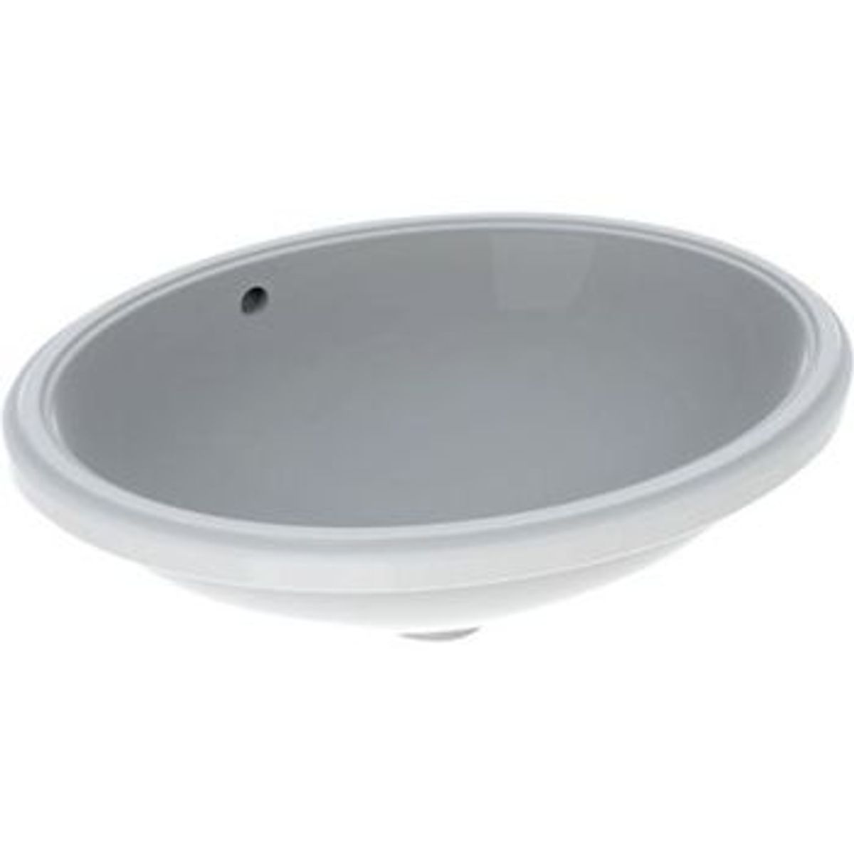 Geberit variform vask underl. oval 50x46cm, hvid