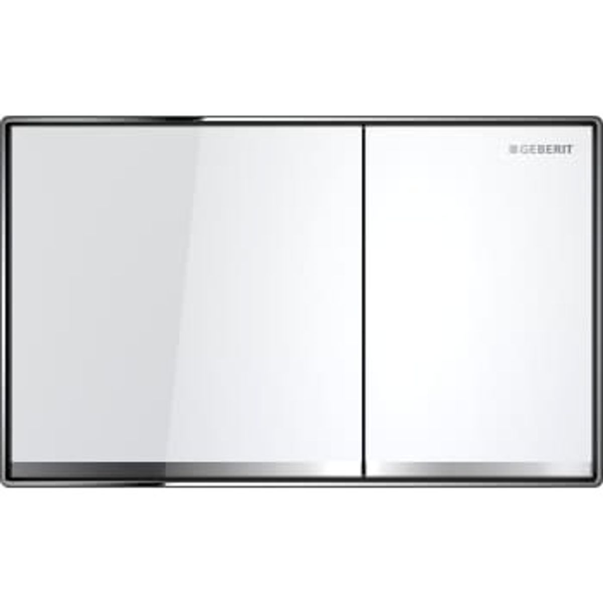 Geberit Sigma60 betj, b&oslash;rst. hvid glas