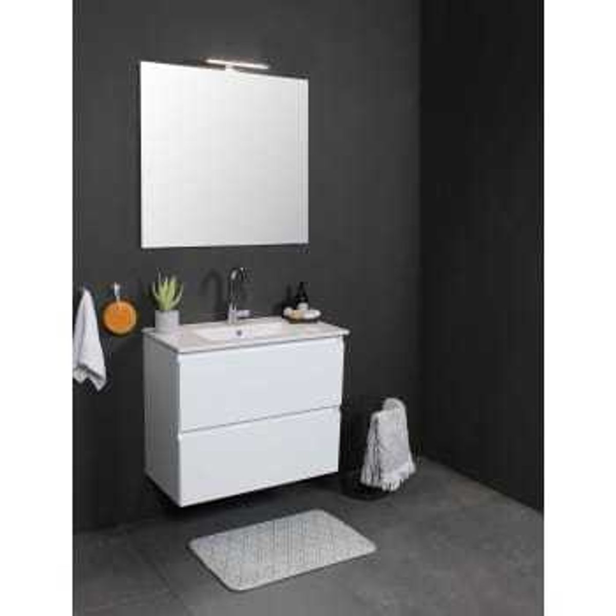 Cosani Sanibell Basicline grebsfri møbelsæt 100x46cm hvid højglans