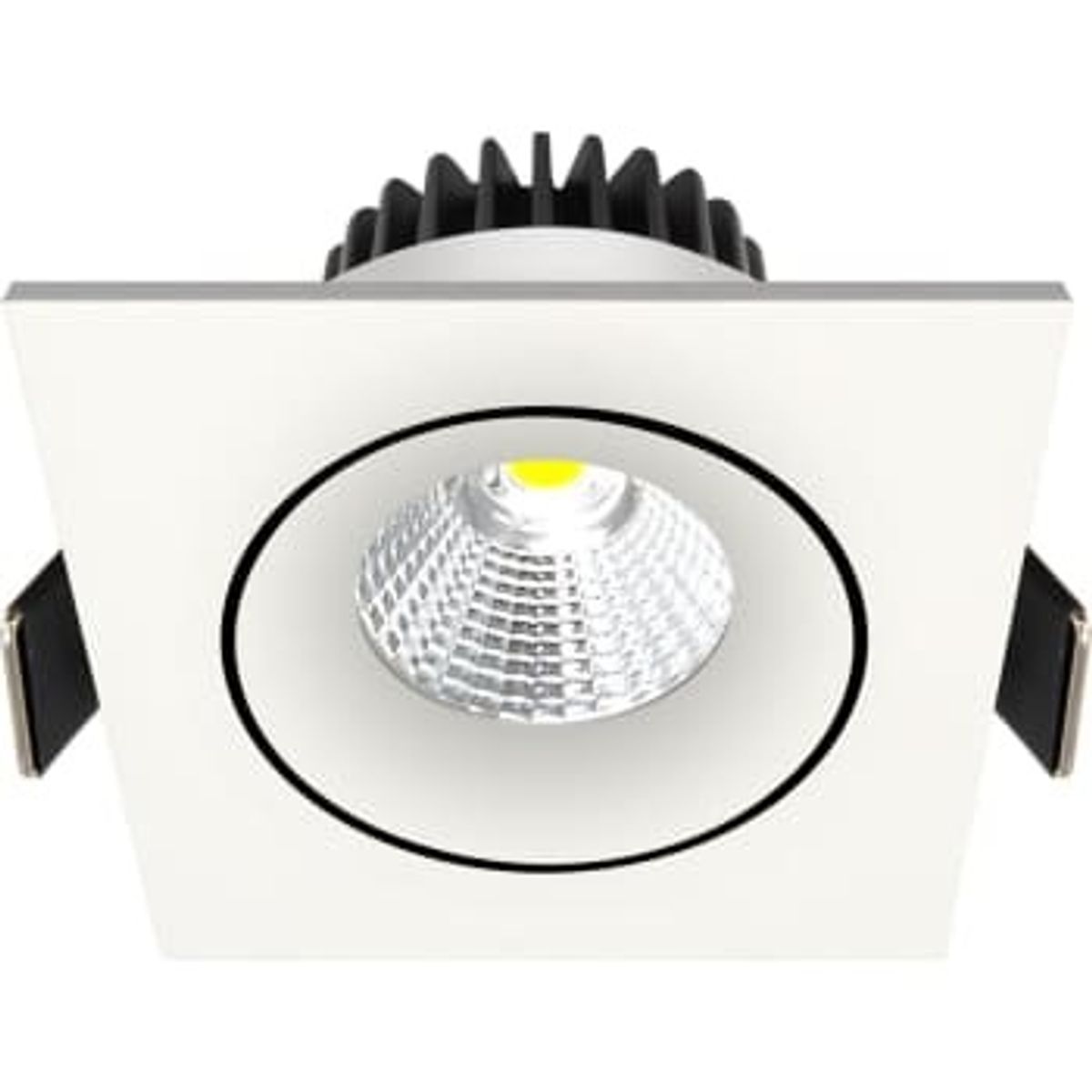 Nordtronic Downlight Velia Tilt LED 10,9W 3000K, 230V firkantet, hvid