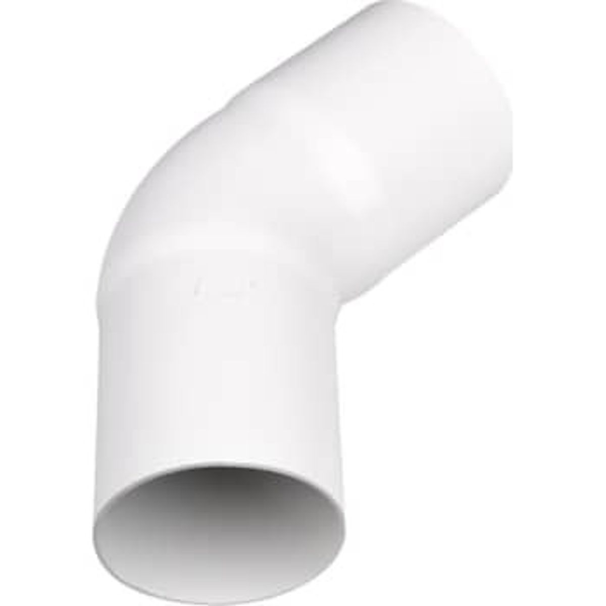 90 mm x 45° Bøjning hvid Plastmo