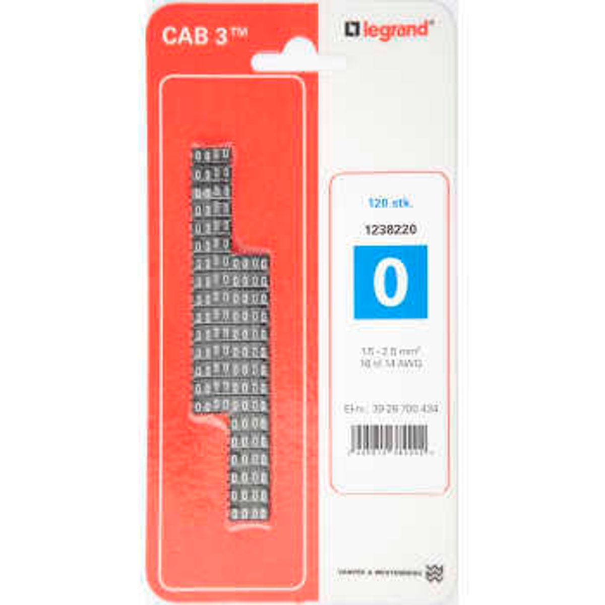 Legrand Cab3 ledningsmrk 1,5-2,5 (v) (120 stk)