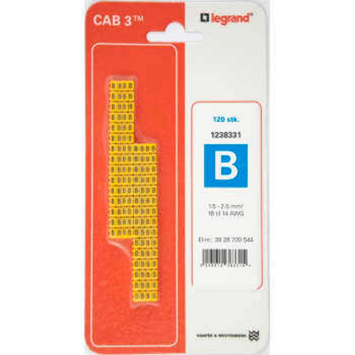 Legrand Cab3 ledningsmrk 1,5-2,5 (b) (120 stk)