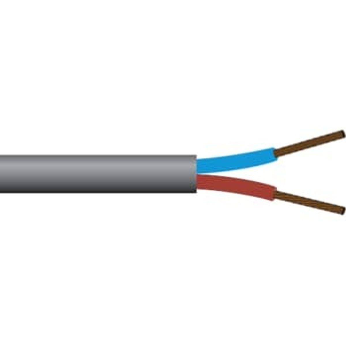 NKT Gummikabel GKA 2x0,75 R100 H05RR-F (100 mtr)