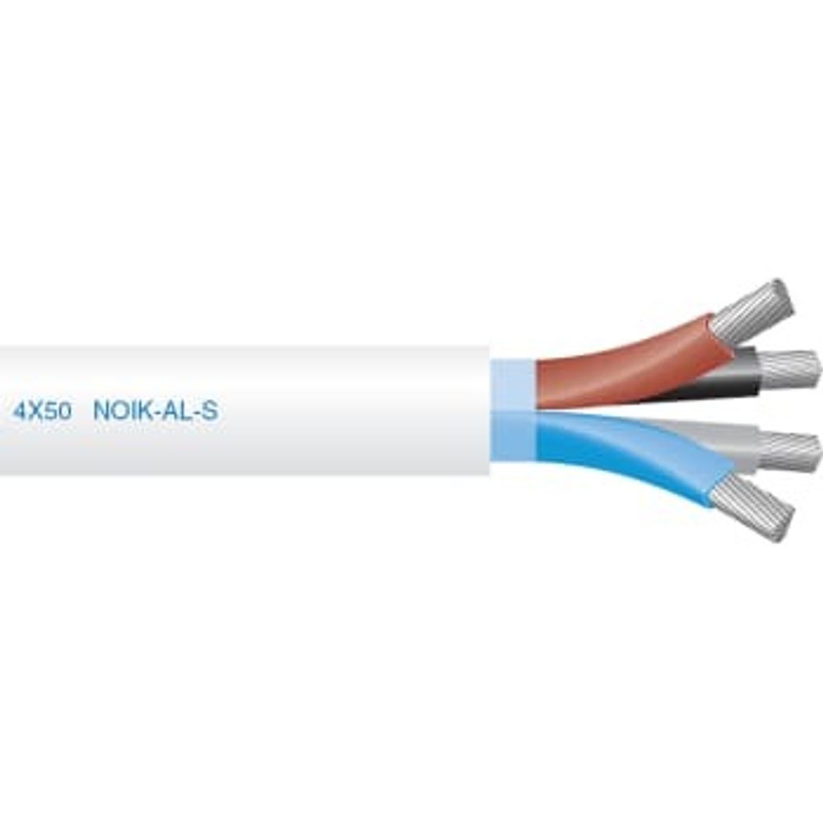 NKT Kabel NOIK-AL-S 90° 4x150, grå, afmåles