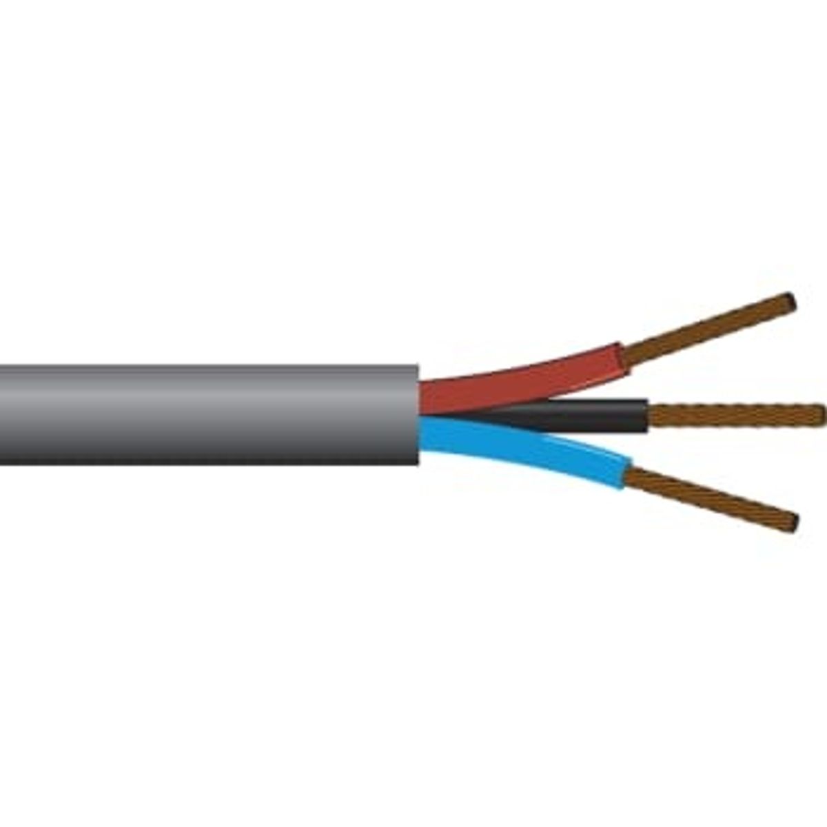 NKT Ledning pkaau 2x1 sort r50 (50 mtr)