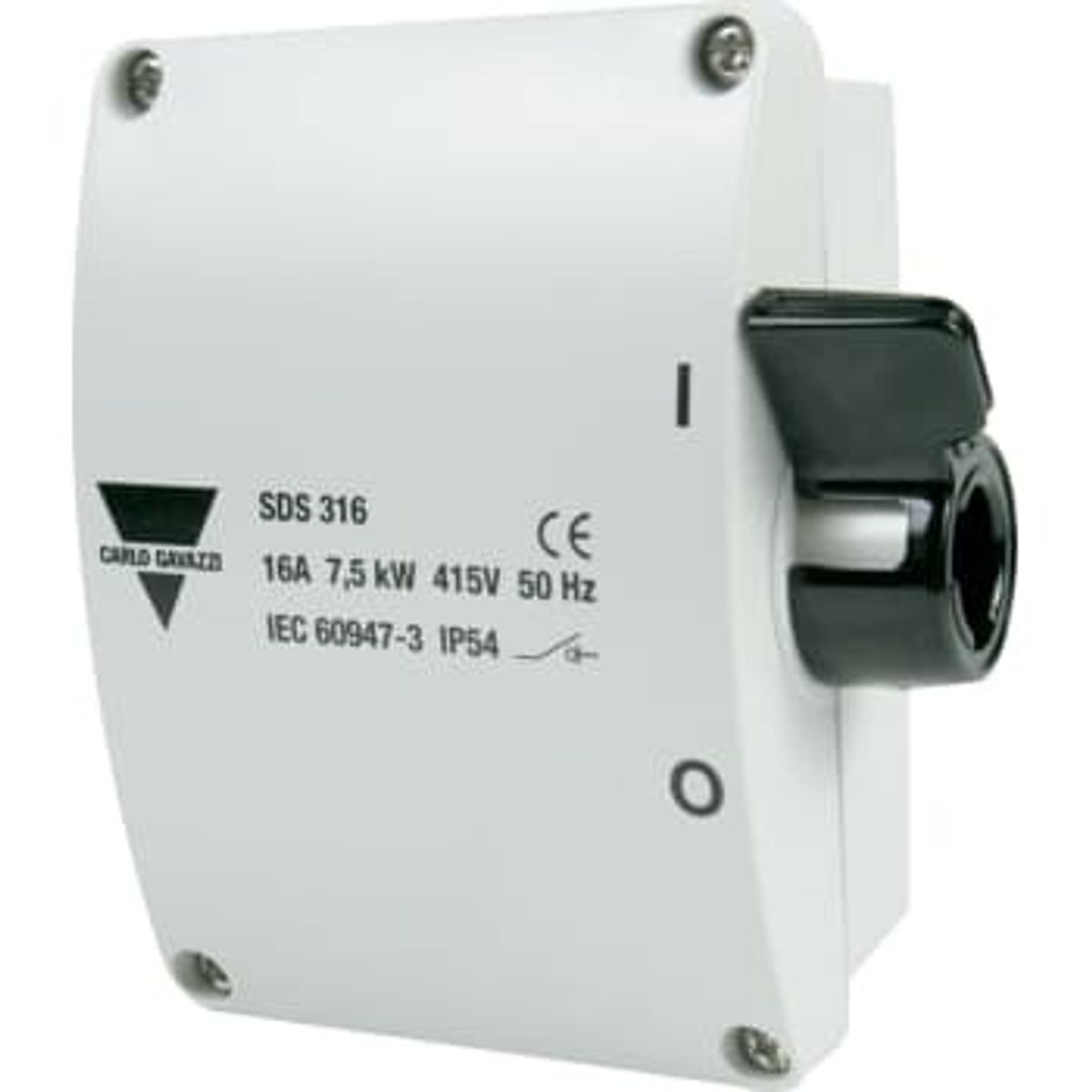 Carlo Gavazzi Sikkerhedsafbryder 16A 3P+H+N+J, grå, SDS316AUX/M25